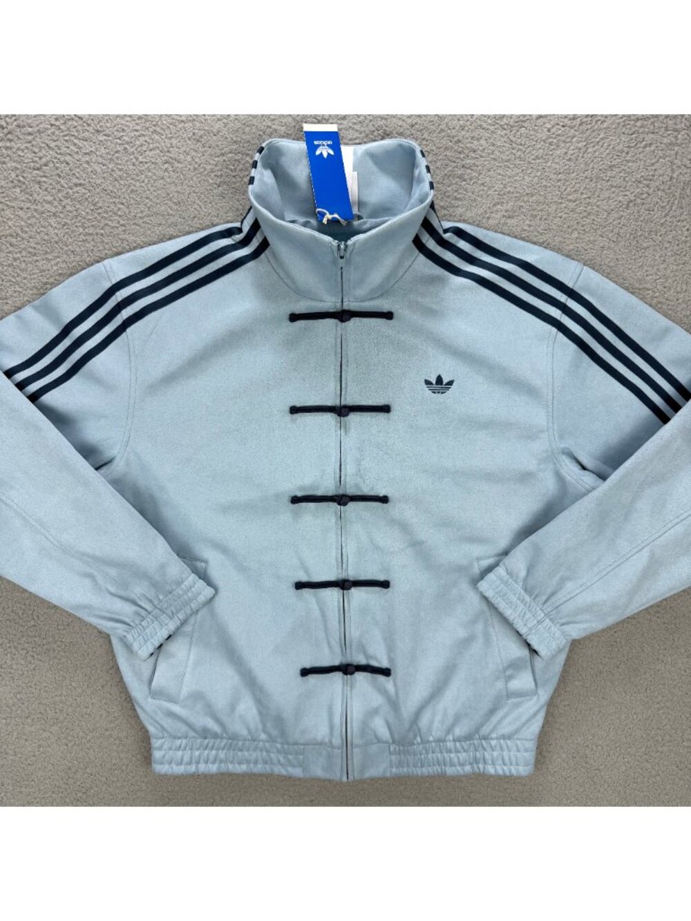 Adidas Chinese New Year Jacket Men Medium Ash Grey Blue CTT Track Top Sweatshirt